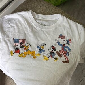 Disney White T-Shirt with Patriotic Characters